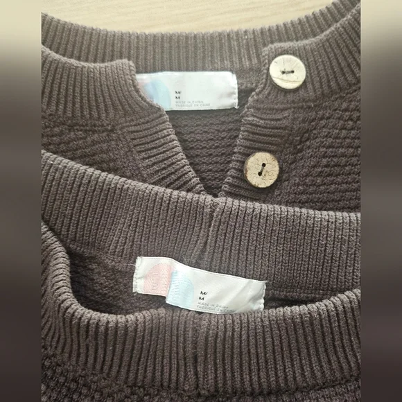 Free People Beach Cozy Brown Knit Lounge Set - Picture 3 of 4